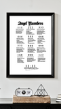 [angel numbers] + angel numbers chart + wall poster art + glossy print