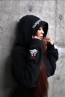 [angel numbers] + hoodie cropped + women's + black