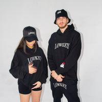 [lowkey] hoodie + unisex + black