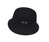 [angel numbers] + bucket hat + black + unisex